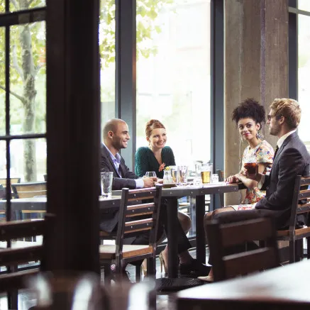 Image of friends having drinks together