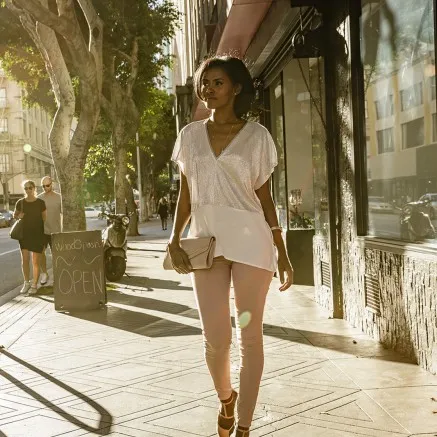 Woman shopping image