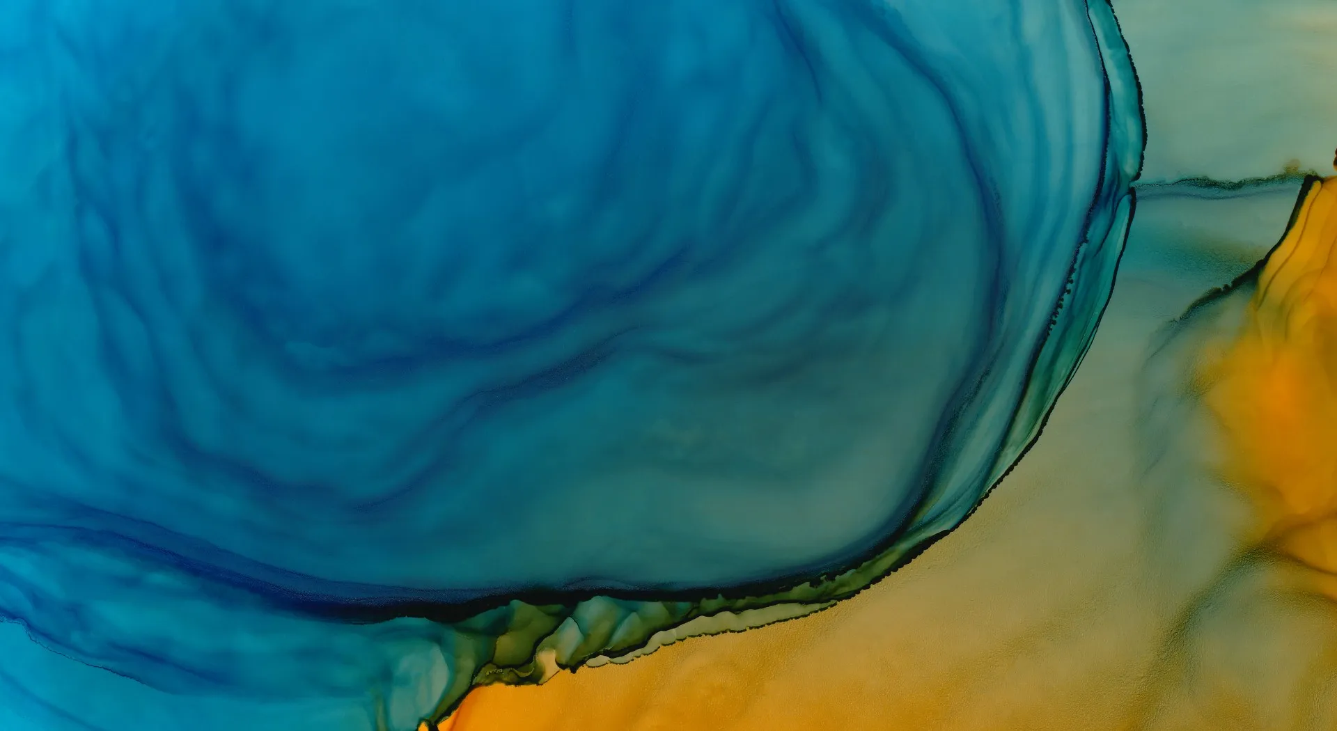 Blue and orange paint pattern