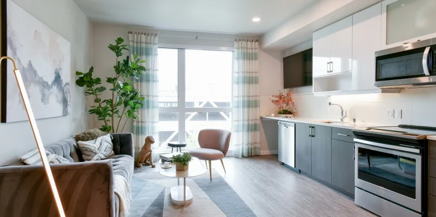 Modera San Pedro Square model home living room image