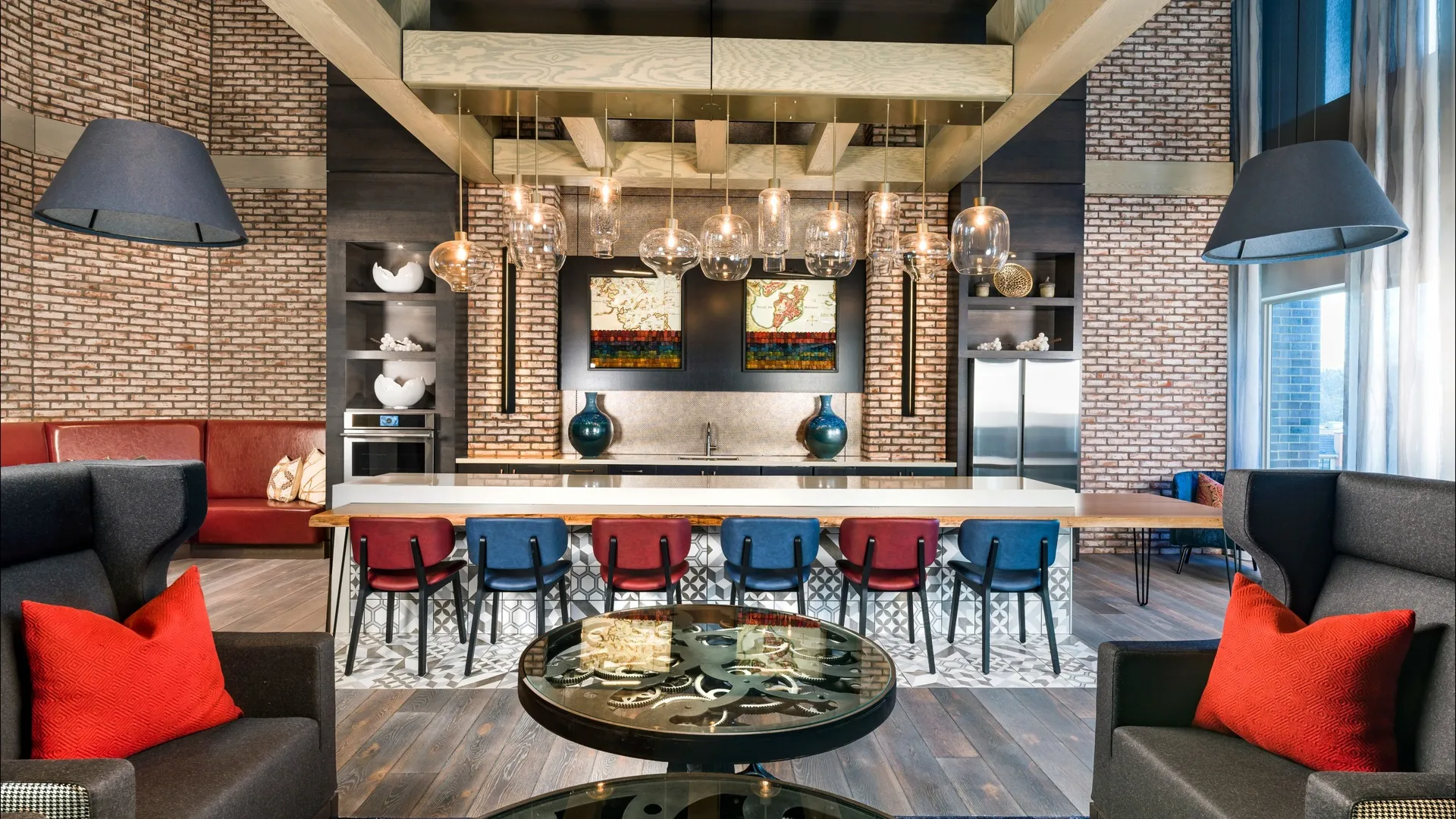 amenity space modera founders row apartment homes for rent