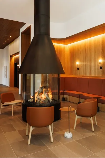 fireplace and coffee bar amenities modera morrison apartment homes for rent