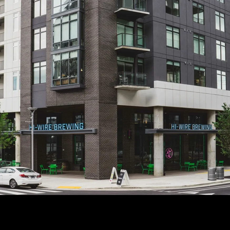 exterior of modera gulch with on-site retail