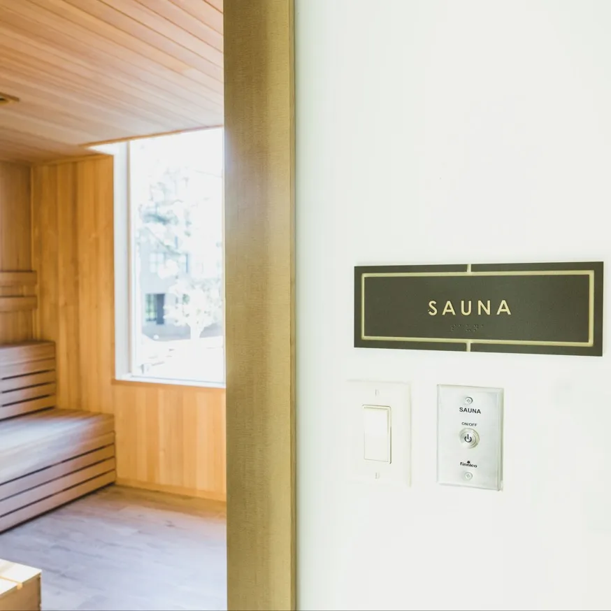 ssauna entrance modera decatur apartments georgia