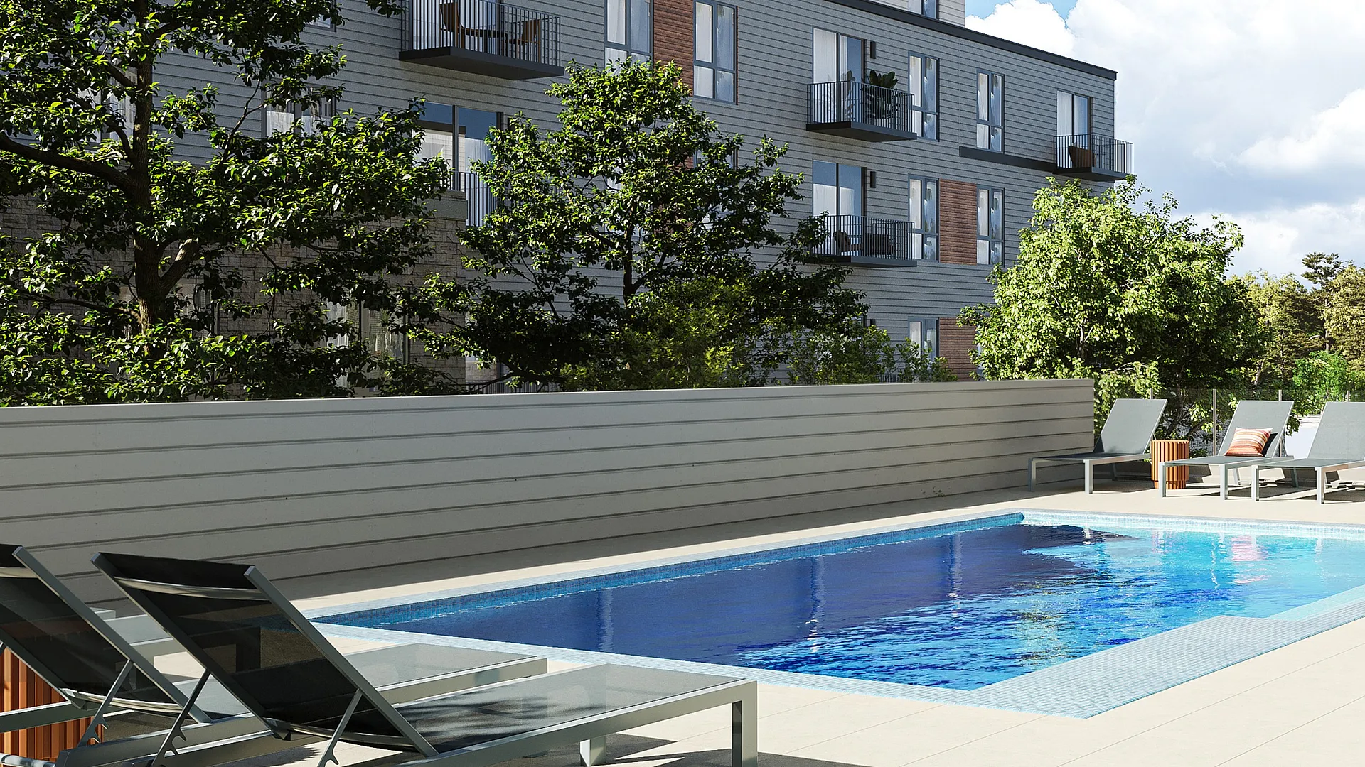 pool and sundeck modera newton apartment homes for rent in ma