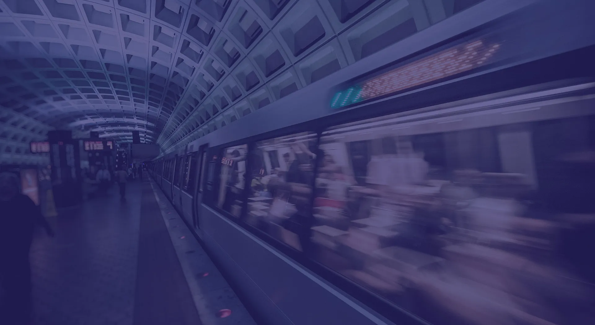 metro station with train carrying passengers modera h street apartment homes for rent in washington dc