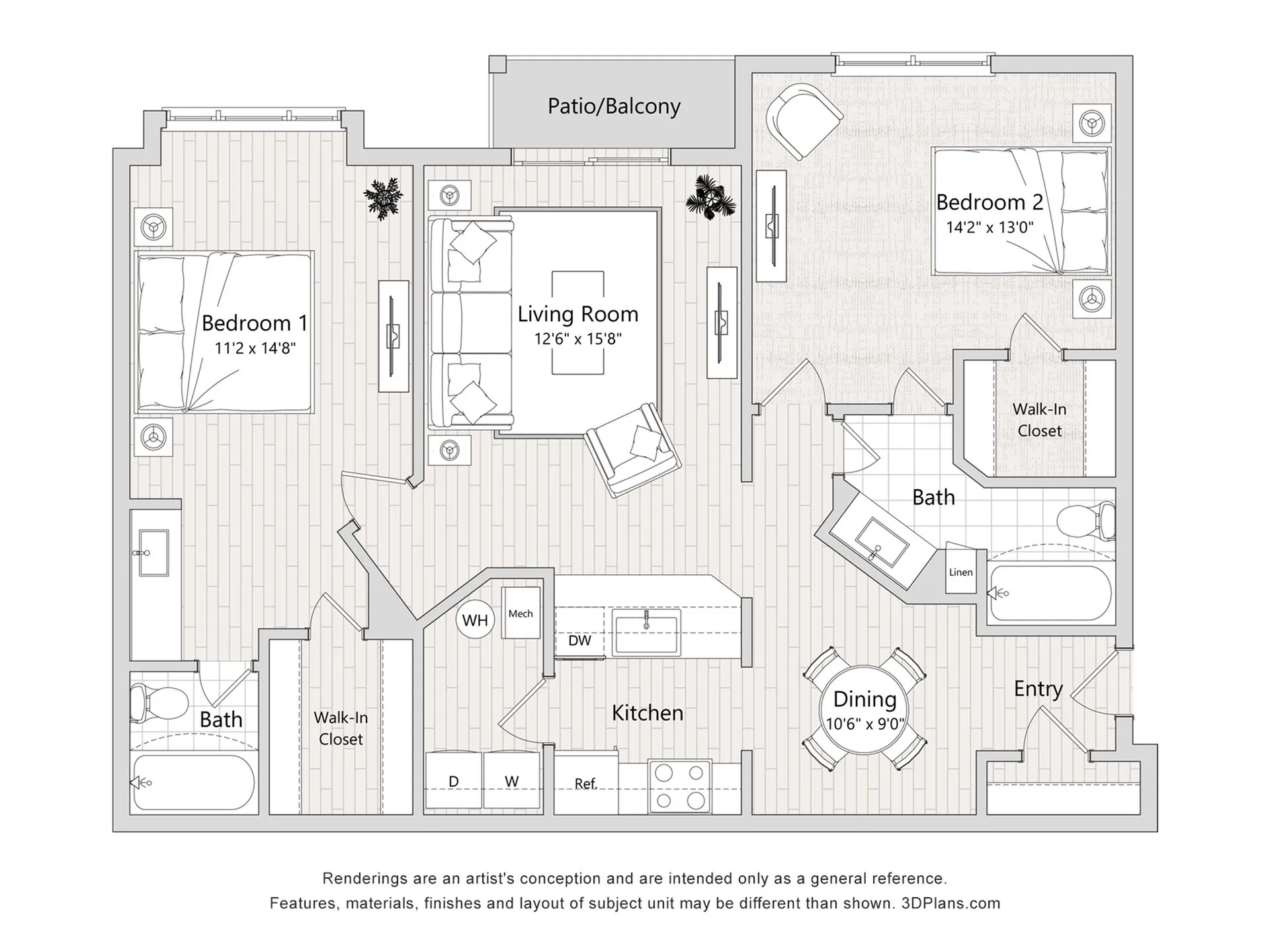 1-2 Bedroom Apartments, Kansas City | The Moxie Floor Plans