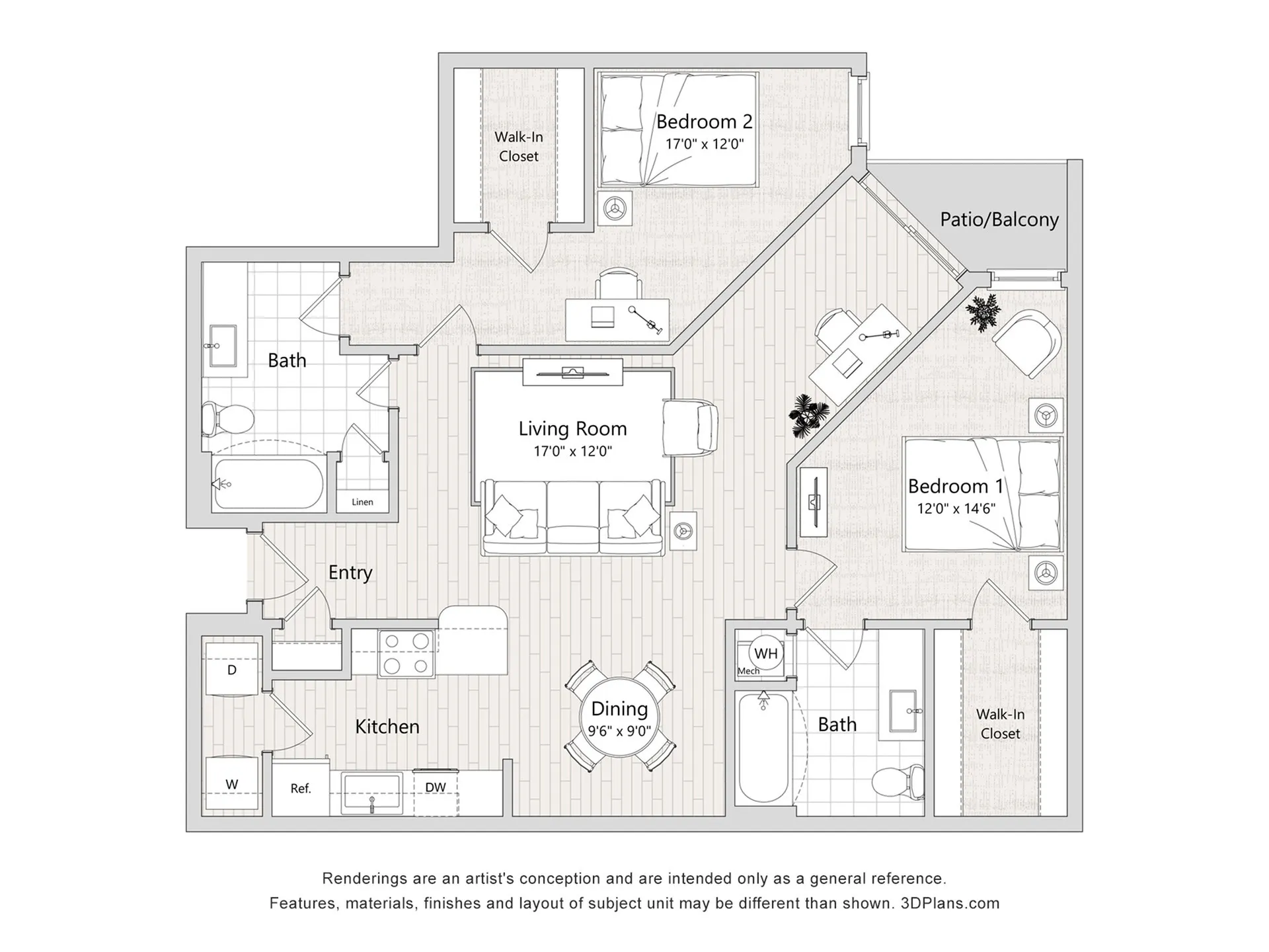 1-2 Bedroom Apartments, Kansas City | The Moxie Floor Plans