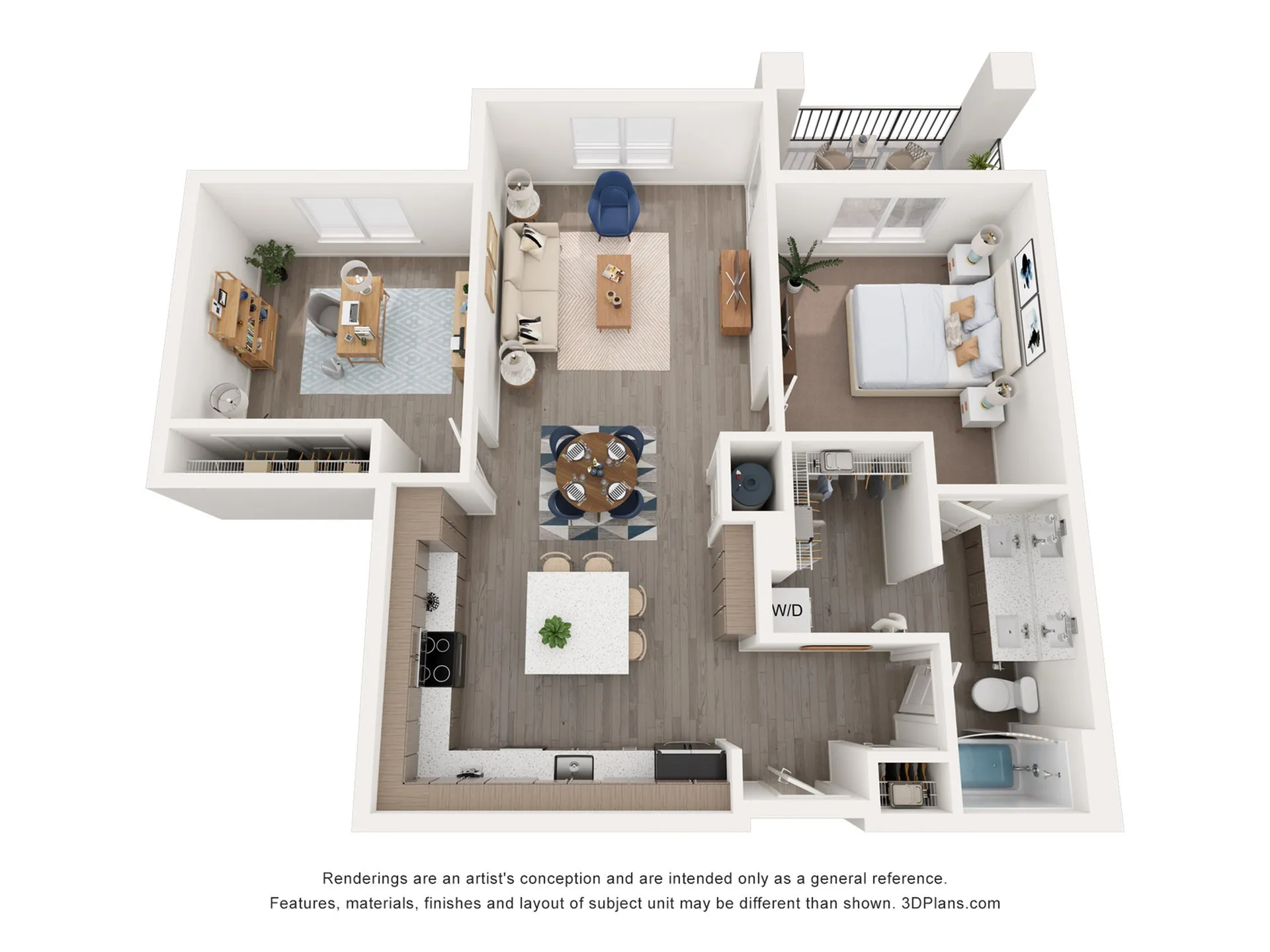 One Bedroom w/ Flex Den - B1
