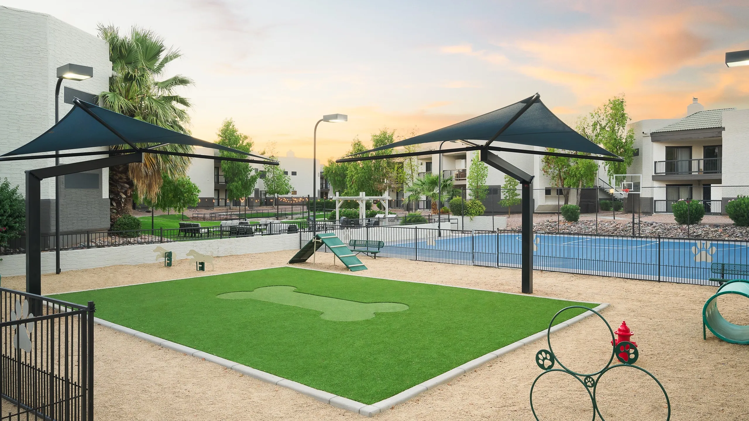 Dog Park and Basketball Court