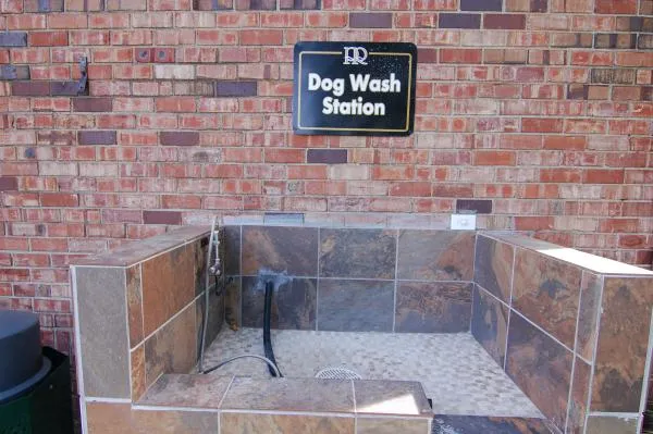 Outdoor dog wash station