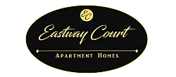Elegant black and gold logo for Eastway Court Apartment Homes, showcasing a refined and sophisticated design.