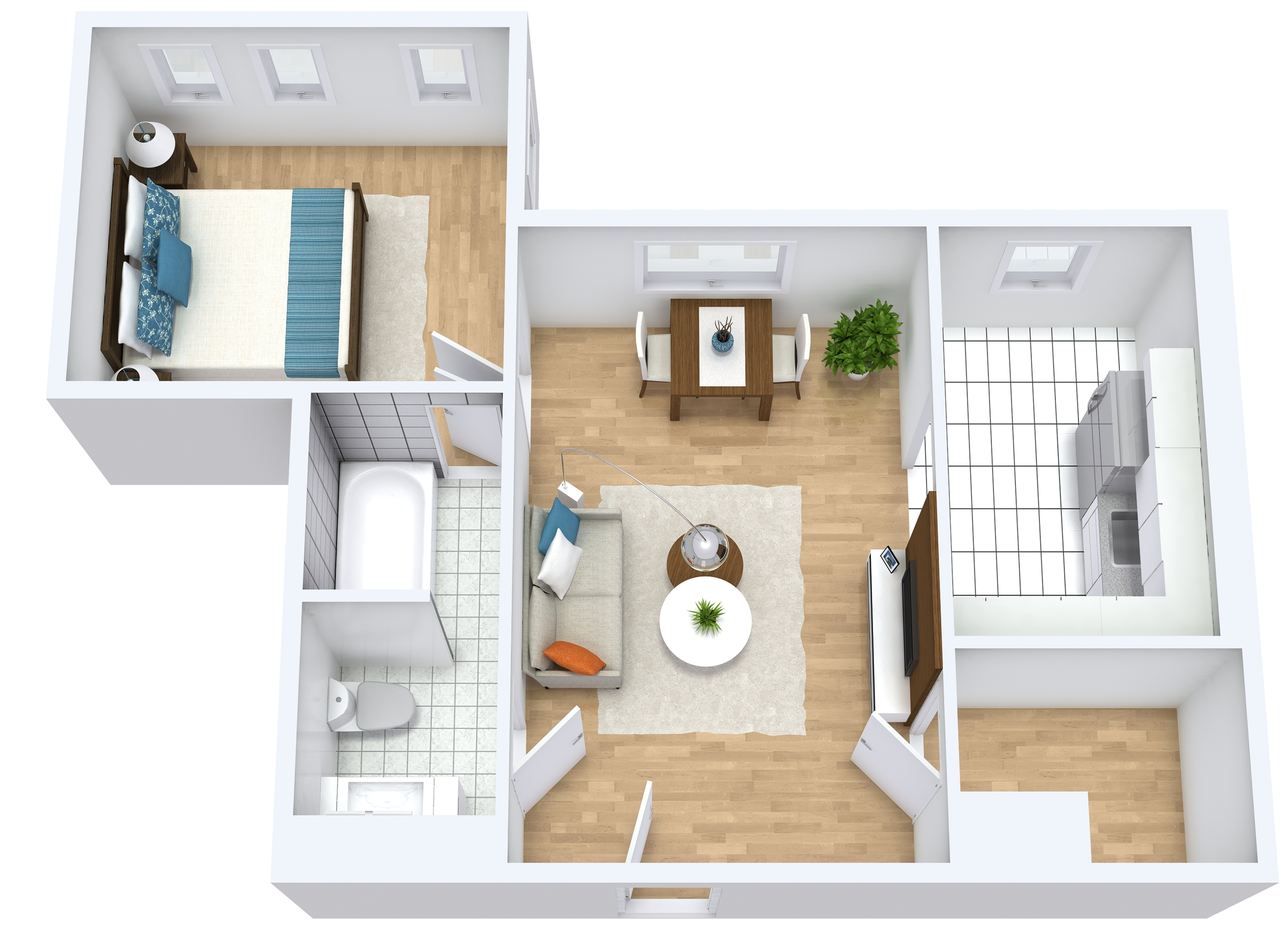 B4 | 1x1 | 600 SqFt