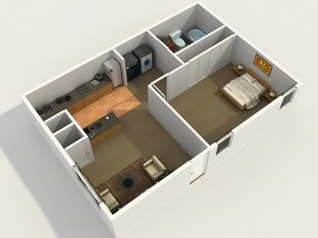 Lenox Woods Apartments - Palm 1x1 W/D
