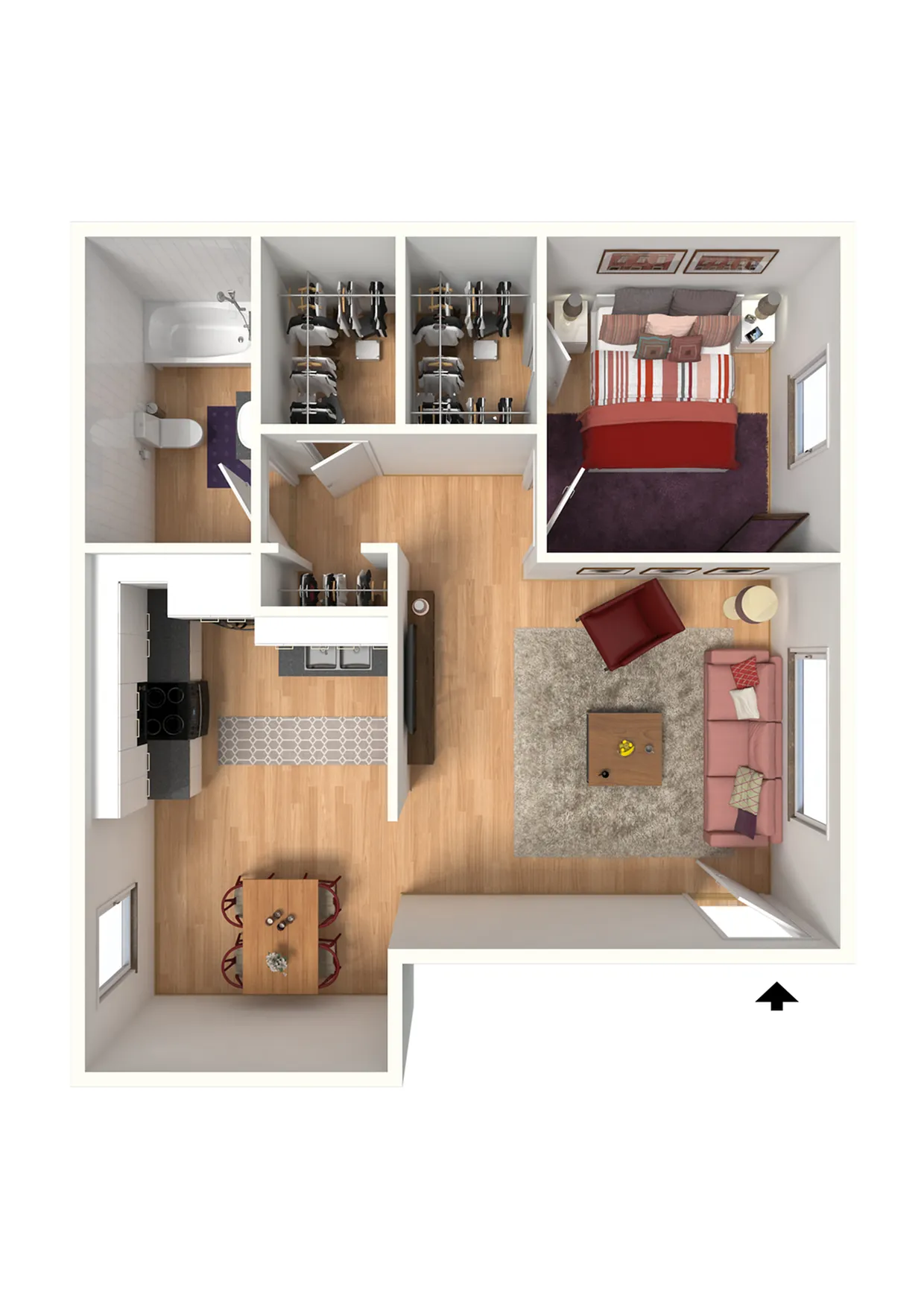 A-1 3D Furnished View
