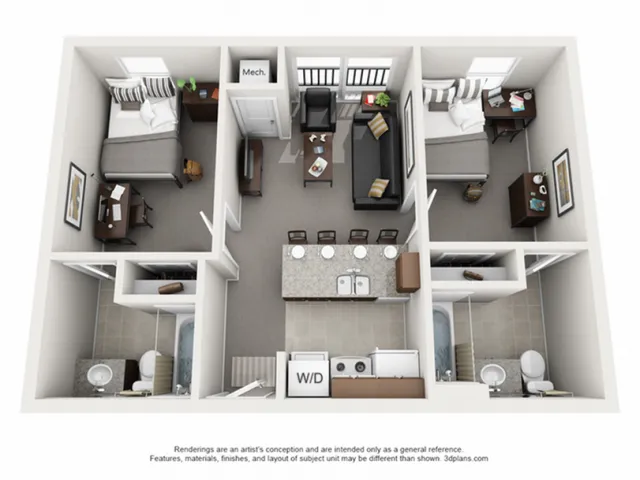 The Courtyards Apartments - 2x2
