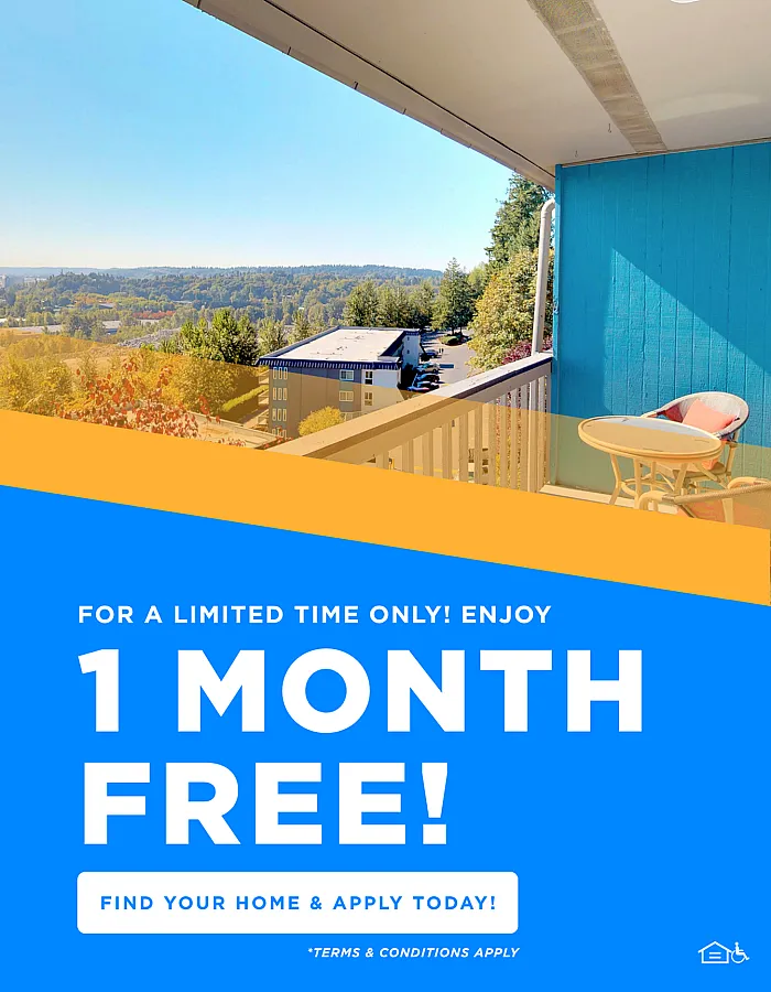 Special! Enjoy one month of free rent!