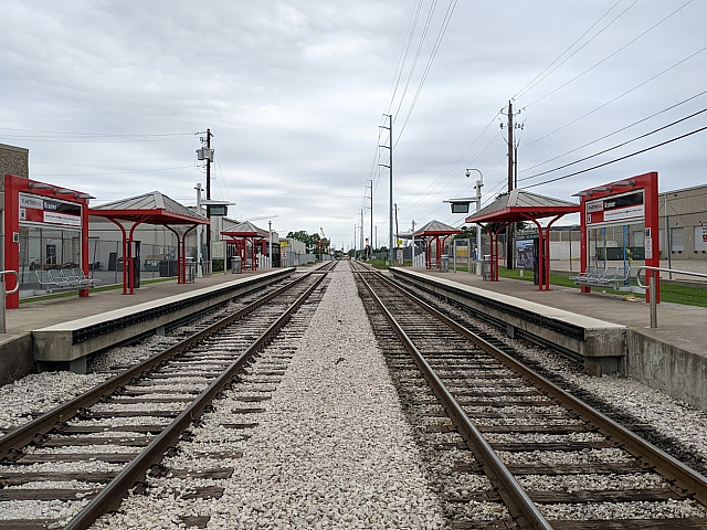 Railroad tracks at Kramer Station
