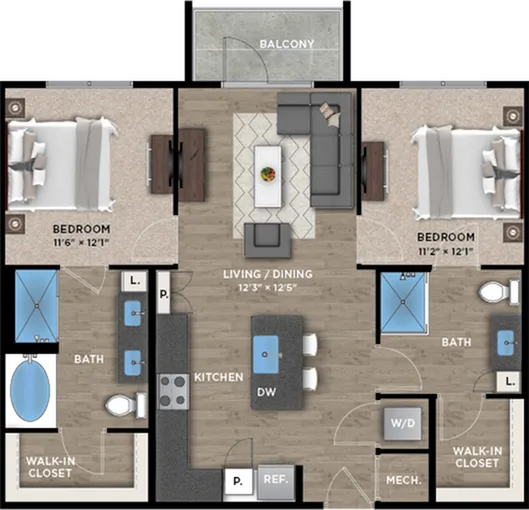 2+2A Floor Plan