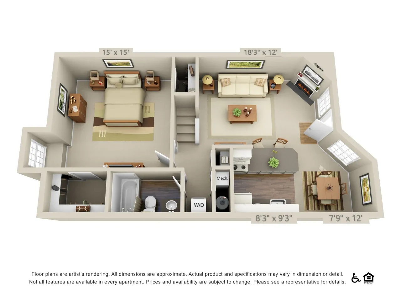1 Bed 1 Bath