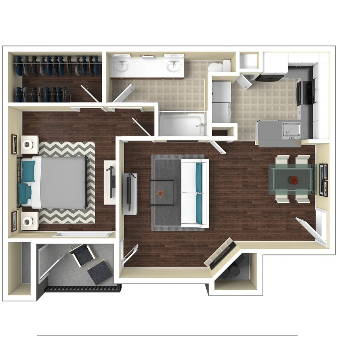 Saratoga Ridge Apartments in South Austin, TX offers 1-bedroom, 1-bathroom options!