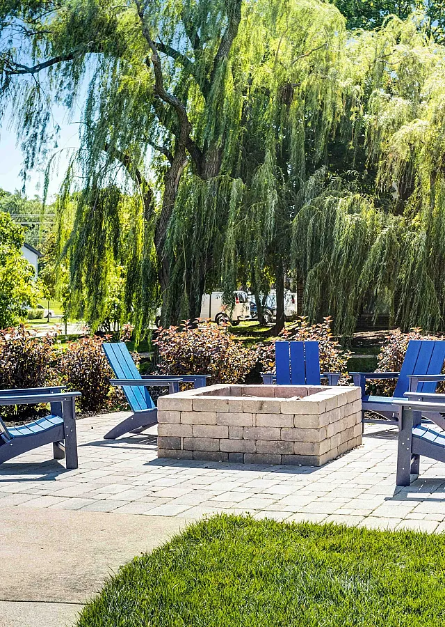 The Clayson firepit area