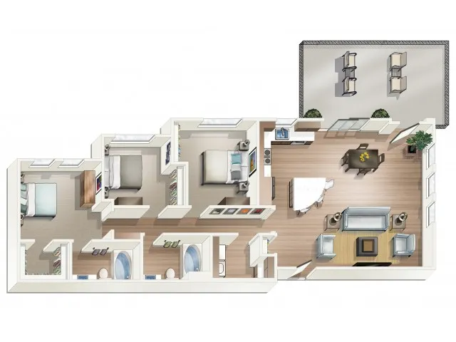 Three Bedrooms