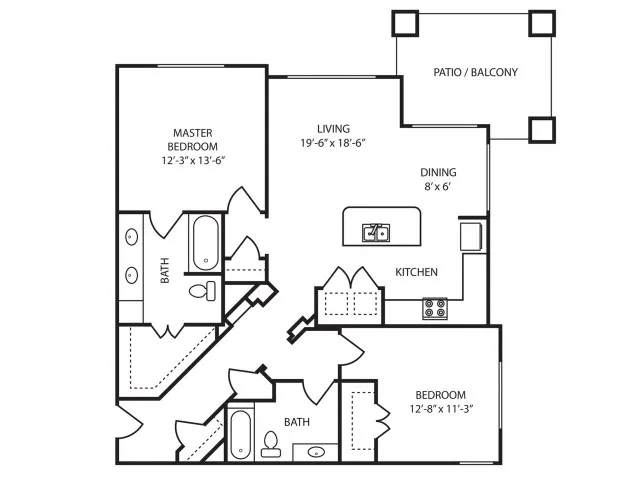 2x2 Floor Plan