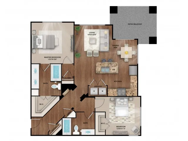 2x2 Floor Plan