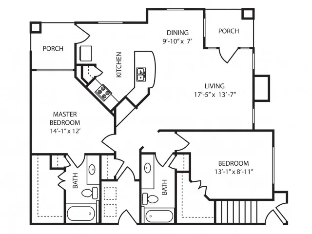 2x2 Floor Plan