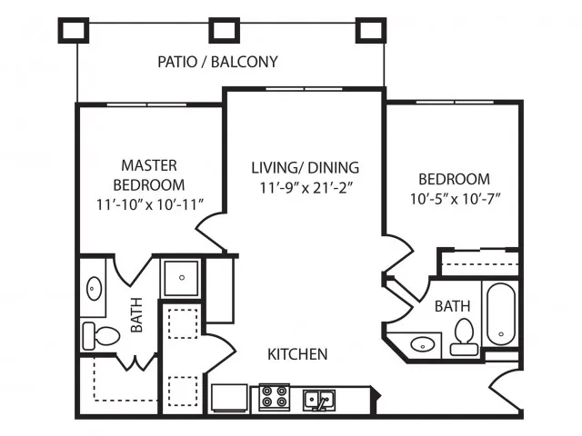 2x2 Floor Plan