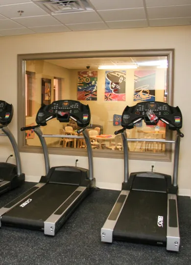 Fitness Center with child play area