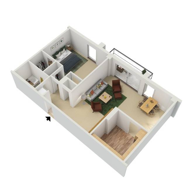 3D Floor Plan of Tier 8