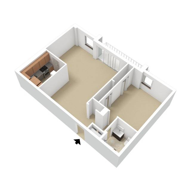 3D Floor Plan of Tier 4 w/o Furniture