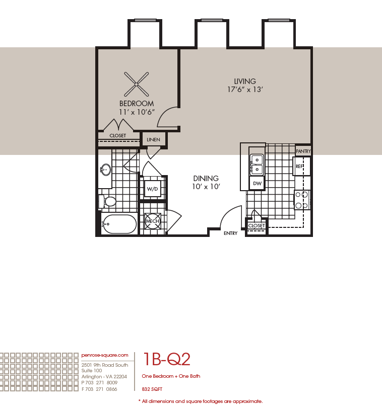 1 Bedroom Floor Plan