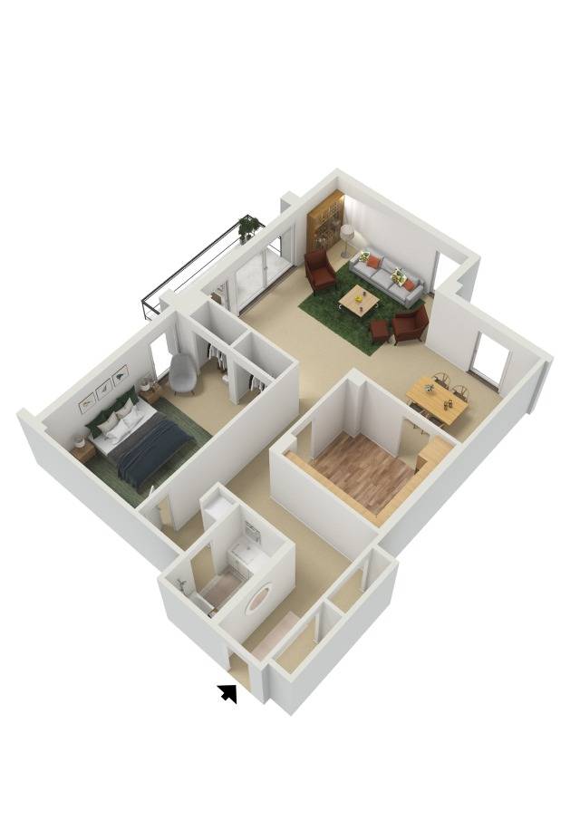 3D Floor Plan of Tier 4
