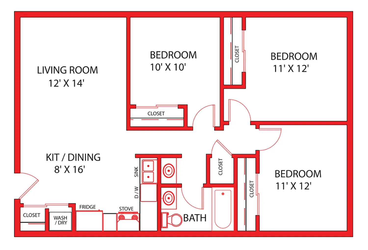North 3 Bdrm
