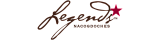 Elegant logo for Legends Nacogdoches, featuring stylized cursive lettering and a prominent red star, exemplifying sophistication and charm.