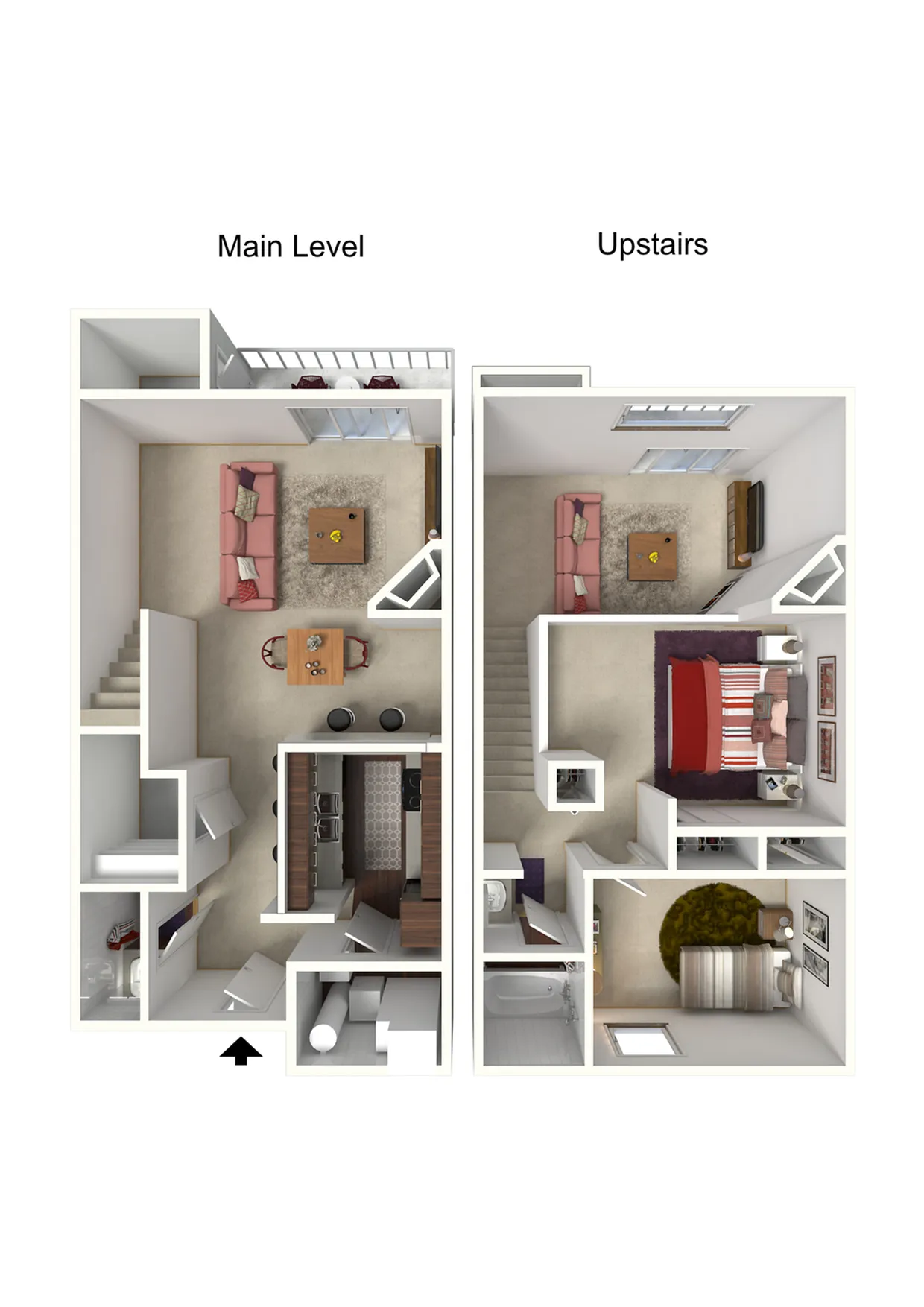 2x2 Loft - 950 SqFt.