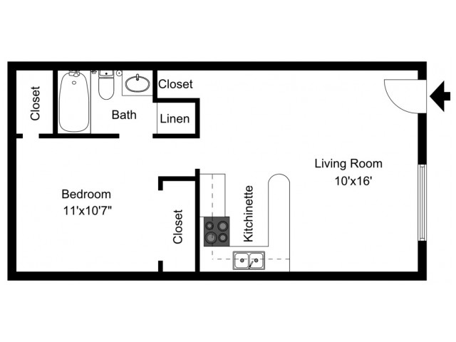 Cypress: One Bedroom, One Bath