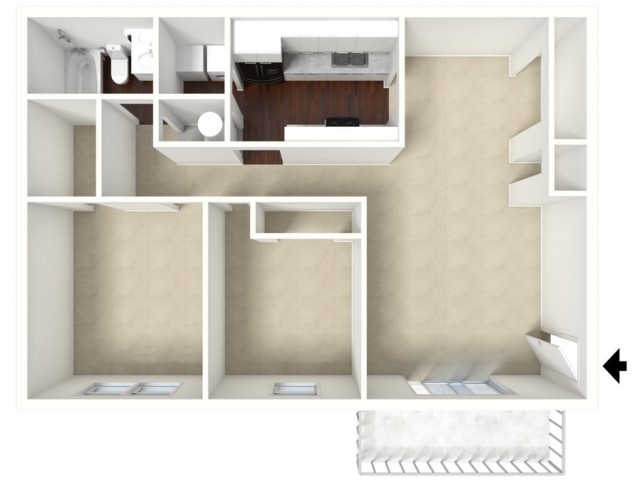 Mulberry: Two Bedroom, One Bath