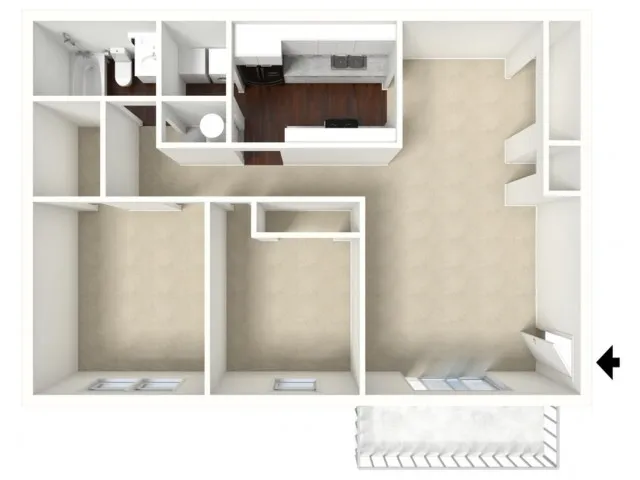 Mulberry: Two Bedroom, One Bath