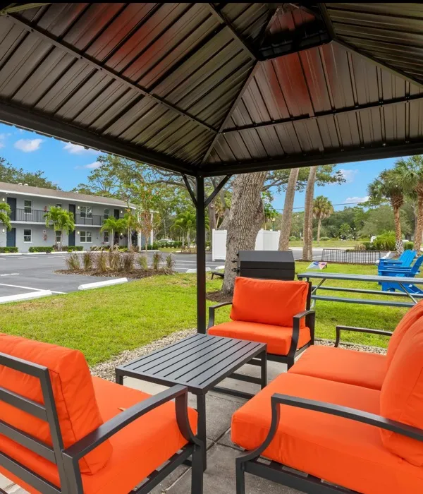 Gazebo with Cozy Seating