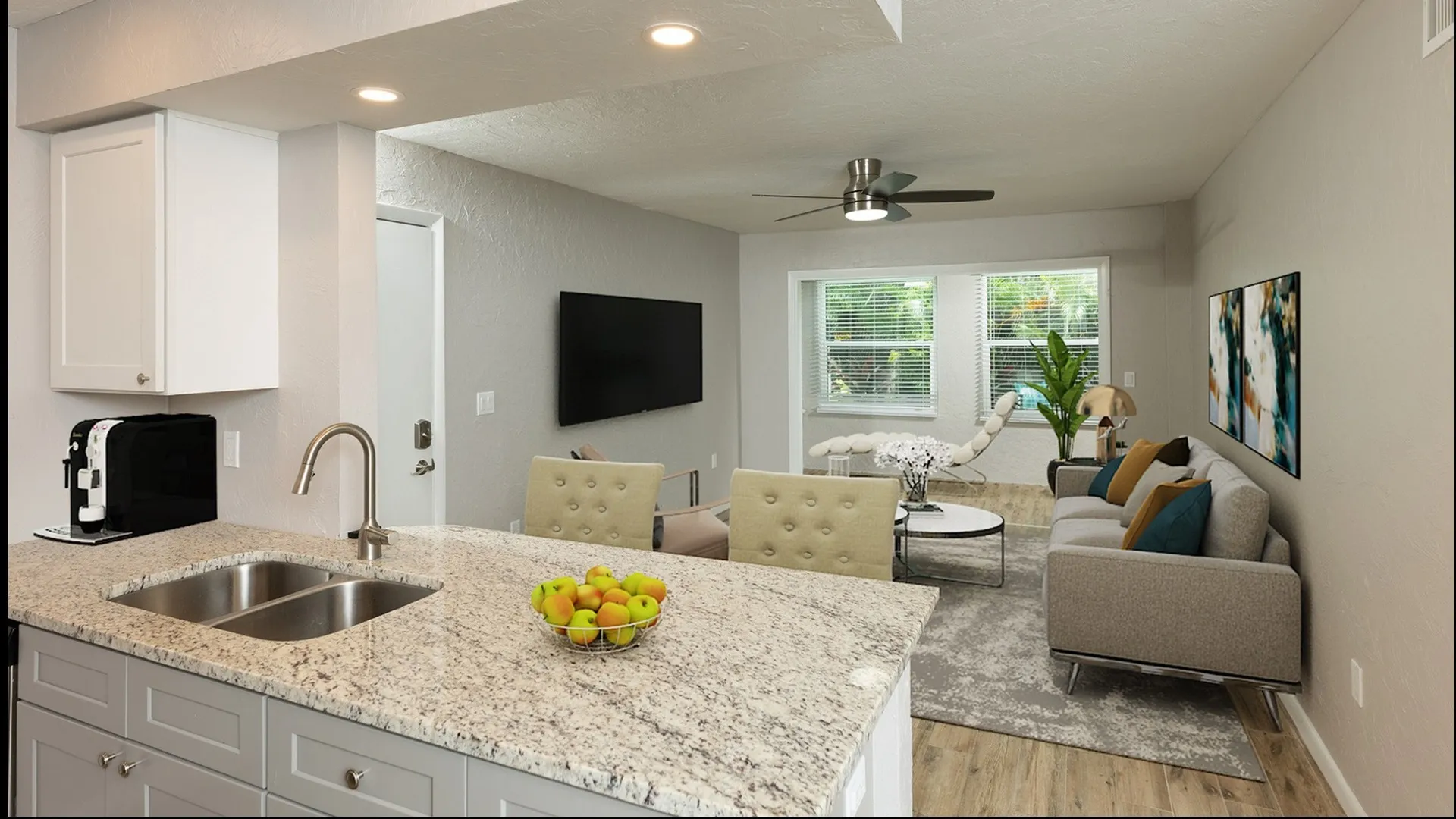 Living Area with Florida Room