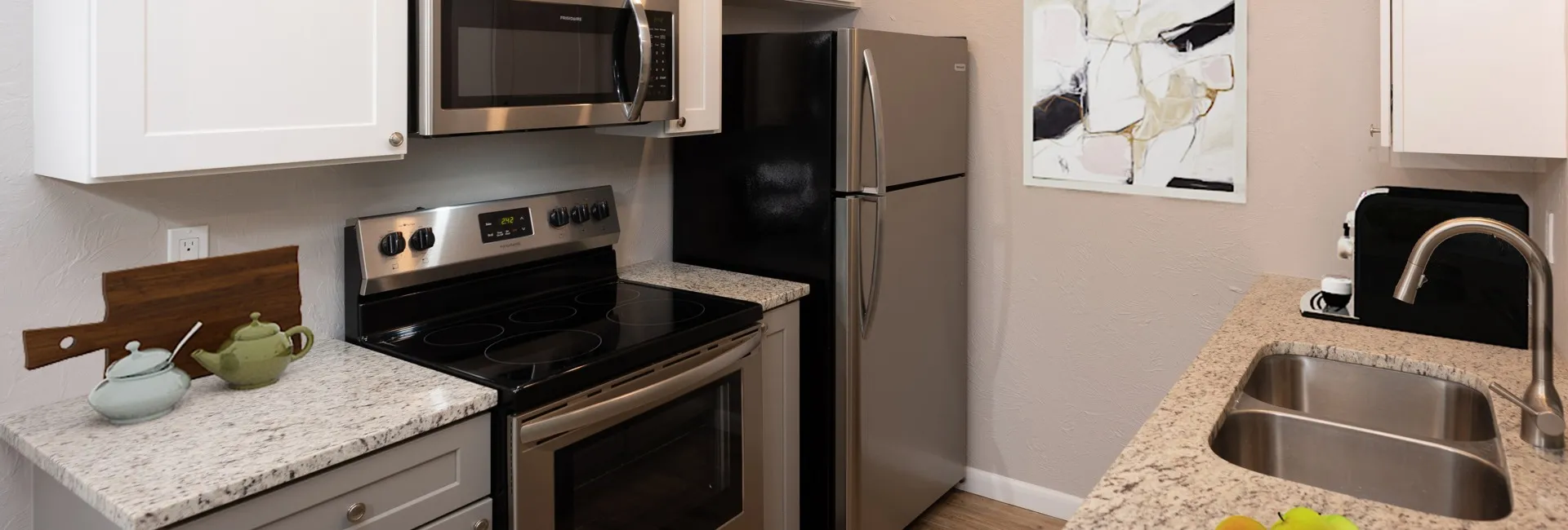Modern Kitchen with Granite Countertops