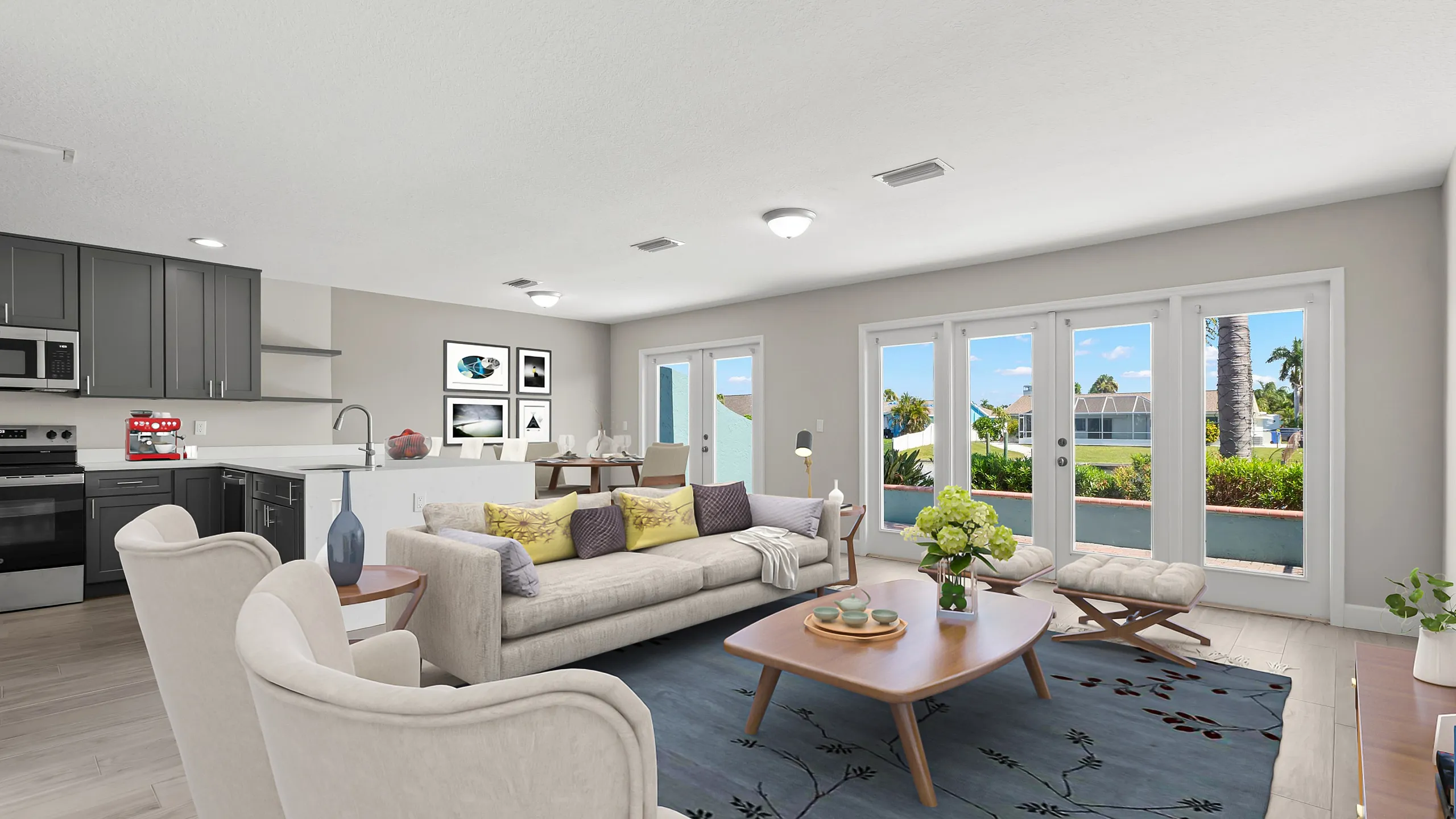 Living Room with Canal View
