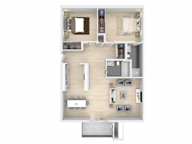 2 BEDROOM 2 BATH