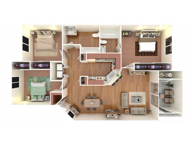 3 BED 2 BATH
