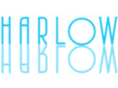 Bold and futuristic blue text with a reflective design against a dark background.