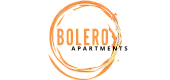 Vibrant circular logo with the text 'Bolero' encased in dynamic orange brush strokes, exuding energy and creativity.